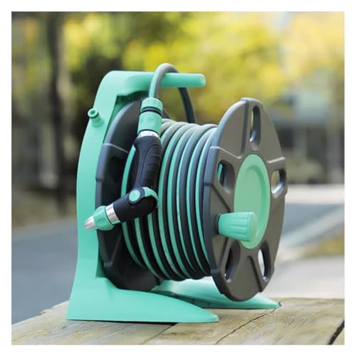 Portable Hose Reel, Garden Hose Reel Truck, Irrigation Water Pipe Truck Tool, Outdoor Yard Wash Truck (Blue 32.5m)