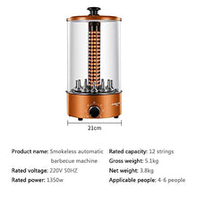 MNSRRN Electric Skewer Machine, Smokeless Automatic Rotary Barbecue Machine 0°-200° Adjustable Temperature with Oil Pan, Suitable for 4-6 People Barbecue Oven Cup