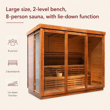 Customize Outdoor Sauna 3-8 Person, Traditional Sauna Canadian Cedar