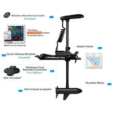 PARKHO HASWING Electric Trolling Motor 12V 54" 55lbs with GPS Anchor Control Black w/ Remote Control + Quick Release