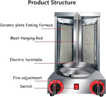 Llpsmeng Electric Doner Kebab Machine|Electric Cooking Grill Barbecue Machine|360° Rotating Vertical Rotissery|Vertical Kebab Burner|Temperature Switch|with Electric Kebab Cutter