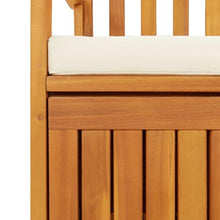 KUTYWEXFM 47.2" Outdoor Storage Bench Solid Acacia Wood Patio Deck Seating