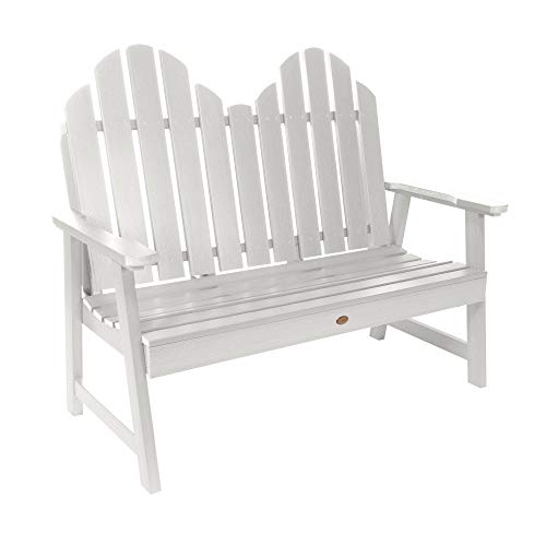 highwood Classic Westport Adriondack Garden Bench, 4ft, White