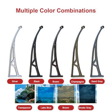 UV Protection Outdoor Aluminum Awning Sun Shade Canopy with High Capacity Gutter, Durable Design for Doors & Windows (59x138 Inch)