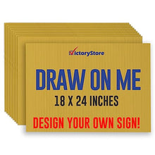 18” x 24” Corrugated Plastic Blank Yard Signs – Perfect for Printers, Crafts and Do It Yourself (Yellow, 1000-Pack)