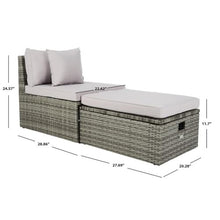 SAFAVIEH Outdoor Pramla 2-Piece Sette Set, Grey PAT7515B