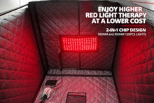 AURGOD Portable Infrared Sauna for 1 Person, Red Light Therapy Full Size Home Sauna Box with Premium Dry Heating, Remote Temperature Control, Heated Foot Pad & Reinforced Folding Chair