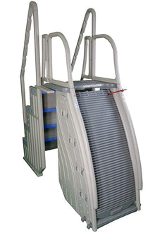 Confer Plastics 9300 Roll-2-Guard Modular & Adaptable Above Ground Pool Entry System (9300 with Step-1X-B Blue Treads)