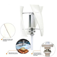 HENGJINGTR 12v, 8000W 220V-12V High Efficient Vertical Wind Turbine Generator 3 Blade Low Noise Solar Wind Turbine Generator with MPPT Controller for Solar Power Generation System