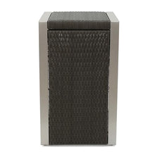 Christopher Knight Home Cape Coral Outdoor Mesh Chaise Lounge Set with Wicker End Table Gray + Silver