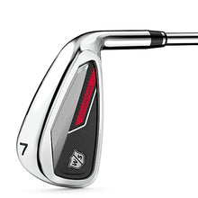 WILSON Dynapower Men's Steel Golf Irons - Right Hand, Stiff, 5-PW, GW Silver/Red