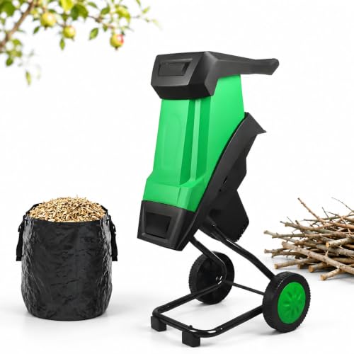 Beachtiful Chipper Leaf Shredder, Leaf Mulcher with 50L Collection Bag, 4500RPM Electric Wood Chipper & Shredder for Easy Clean up Ideals for Yard Waste Leaf and Branches
