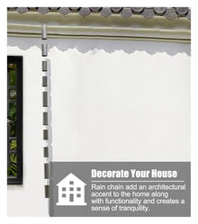 XHsghSEG rain Chain, Stainless Steel Downspout Alternative Outdoor Decoration Multiple Sizes(2 m (6.5ft))