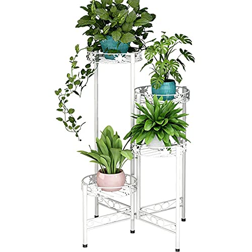 iumLeap Plant Stand 4 Tier Iron Craft Plant Shelves Flower Pot Holder Garden Rack Display Stand Succulent Plants Home Balcony
