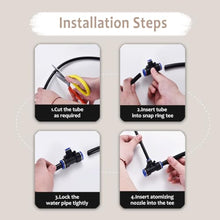 Misting System for Outdoor Plants, Garden Irrigation System Kits with 360°Bendable Nozzles, Versatile Plant Watering Fog Spray Equipment
