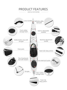 SEAFLO Premium Sit-in Kayak TSA150 White