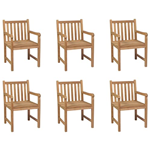 LHOONBB Furniture-Sets-Outdoor s 6 pcs Solid Teak Wood