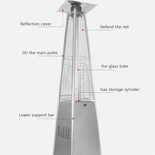 Outdoor Heaters, Outdoor Patio Propane Space Heater, 48,000 BTU Pyramid Propane Heater, Patio Heater, Portable Heater, W/Wheels, Protective Cover B