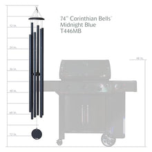 Corinthian Bells by Wind River – 74 inch Midnight Blue Wind Chime for Patio, Backyard, Garden, and Outdoor Decor (Aluminum Chime) Made in the USA