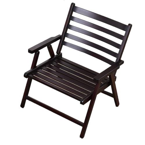 POLGDW Patio Folding Chairs Wood, Outdoor Dining Chair Stackable, Camping Beach Chair, Foldable Outdoor Sling Chairs for Patio Porch Yard Balcony, No Assembly Required