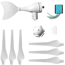 Wind Turbine Generator Kit 400W 24V with 6 Blade, Wind Generator Kit with Charge Controller, Wind Power Generator for Marine, RV, Home, Windmill Generator Suit for Hybrid Solar Wind System