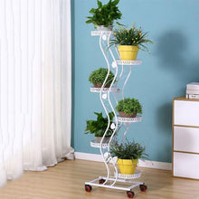 Multiple Metal Plant Shelf Indoor Outdoor Flower Rack 6-Tier Flower Pot Tall Corner Stand Modern Plant Rack Practical Planter Selves Modern Organizer Display Shelves For Balcony Garden Patio