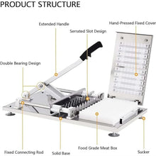 10 Holes Stainless Steel Meat Skewer Machine, BBQ Grill Shish Kebab Maker, with 100 Sticks, Extended Handle, Dual Pressure Bearings, for Commercial Restaurants Outdoor Picnic