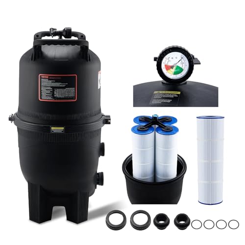 VEVOR Pool Cartridge Filter 425Sq. Ft Inground Above Ground Swimming Pool Filtration System Upgraded Version 420-425 sq.ft w/ 4 Filters
