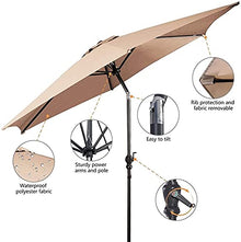 RWGOVLU Patio Umbrella Shade Sail Patio Umbrella Outdoor Beach Patio Umbrella Garden Parasol with Crank Furniture (Red)