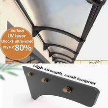 Aluminum Patio Awning: Durable Waterproof UV-Protected Outdoor Shade, Polycarbonate Canopy (80x420cm) for Doors, Windows, Patios & Entrances