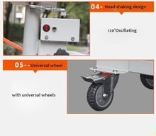 550w Commercial Oscillating Standing Misting Fan for Patio or Workshop
