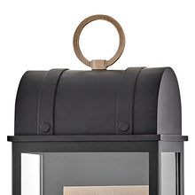 Hinkley Campbell Medium Outdoor Wall Mount Lantern, Black/Burnished Bronze