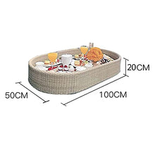 JDXQBLD Floating Tray Luxury Floating Serving Tray Table and Bar Swimming Pool Floats for Adults for Sandbarsand Parties Brunch Food on The Water 39x19.6x7.8 Inche