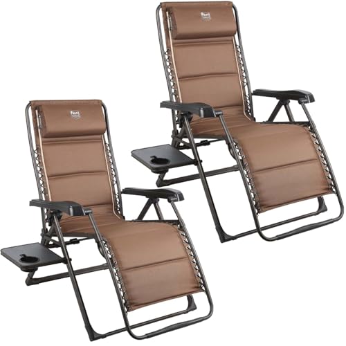 Timber Ridge Aluminum Zero Gravity Chair Set of 2, 350 lb Capacity Each