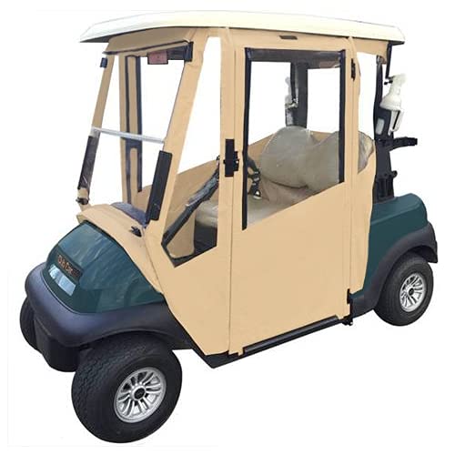 DOORWORKS GOLF CART ENCLOSURES Golf Cart Cover Sunbrella Wheat