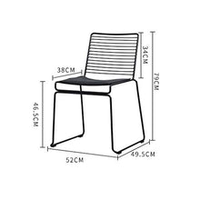 Iron Chair Dining Chair Armchair Office Chair Balcony Outdoor Home Studio Kitchen Breakfast Bar Stool Black/White (Color : Black) Colour:White (Color : White)