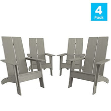 Taylor & Logan Brady Dual Slat Poly Resin Adirondack Chair in Gray, Set of 4