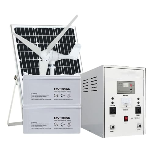 800W Solar Generator + 400W Wind Turbine Hybrid Power System – Off-Grid Wind & Solar Complete Kit, 220V Output, All-in-One Renewable Energy Solution For Remote Use