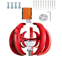 Wind Turbine for Home Electricity 500W 300W 100W, 48V 24V 12V Lantern Windmill Generator with Controller, 2m/s Start, Compact Size for RV Yacht Cabin, 3 Phase AC Motor(12V,300W)