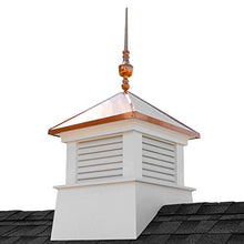 Good Directions 30" Square Manchester Vinyl Victoria Copper Finial Cupola White