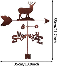 CAIMIAO Weathervane,Weathervane Metal for Roof Garden Yard Outdoor Weathervane,Wind Vane with Animal Ornament, Garden Weather Vane Professional Measuring Tool Garden Yard Easy Use