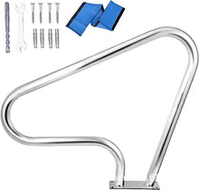 MSHOSAC Pool Handrail, Swimming Pool Safety Stair Rail, Stainless Steel Stair Pool Hand Rail, Pool Rail with Base Platecessories