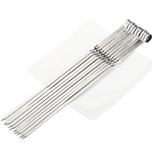 SPXTOM BBQ Needle Sticks Wall mountable, Anti-hot BBQ Skewers, Stainless Steel Reusable, for Appetizers, Fruit (Size : 100)