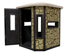 MUDDY Muddy Bull Box Blind with Elite 5' Tower, Steel Wall Construction, Cracked Mud Camo Multi