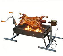90lbs Electric Outdoor Grill,Enhanced Motor,Automatic Speed Balancing Stainless Steel Material Rotisserie Grill Height Adjustable Suitable For Roasting Whole Lamb/Chicken/Duck/Fish (Has an oven)