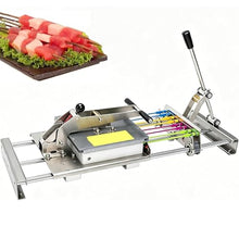 8/12 Hole Manual Mutton Skewer Machine, Stainless Steel Kebab Tool, With Anti-slip Baffle, Adjustable Structure, For Bamboo Skewers, Round Steel Skewers, Flat Steel Skewers 8 Hole