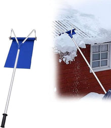Snow Shovels 21 Feet Roof Snow Rake, Roof Snow Rake Removal Tool with 2.9 Inch Wheels & Telescoping Pole, Snow Removal Roof Rake for Pitched Roof, Asphalt Shingle Roof