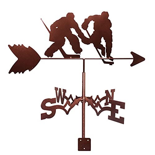 Metal Weather Vane Weathervane with Roof Mounted Wind Vane Roof Garden Wind Direction Indicator Decorations for Outdoor Farm Yard Garden Gazebo Measuring Tool