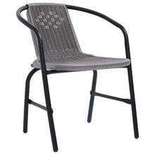 MNCVXAXG Patio Chairs 8 Pack Plastic Rattan Steel Frame