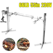 JYXYXSCP Stainless Steel Electric Motor Outdoor Rotisserie BBQ Spit Roaster Grill Rod Camping Barbecue Kits BBQ Tools,for Picnic